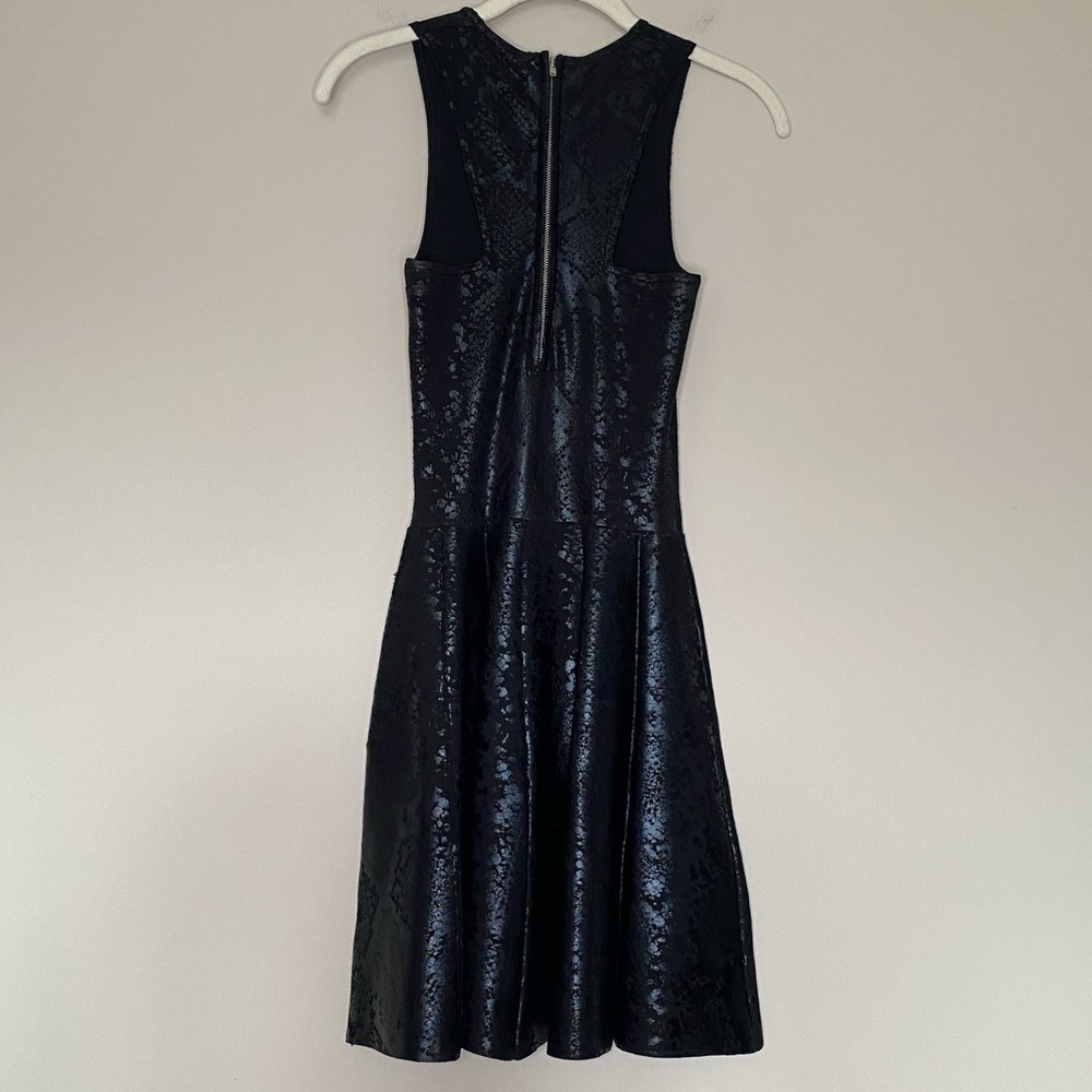 Parker Olida Black Coated Python Print Fit & Flar… - image 8